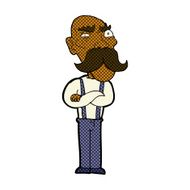 comic cartoon angry old man N21