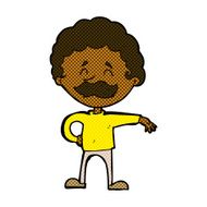 comic cartoon man making camp gesture N4