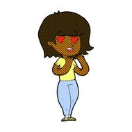 comic cartoon woman in love N2
