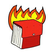 comic cartoon burning business files N2