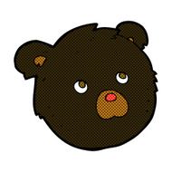 comic cartoon black bear face