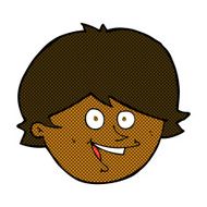 comic cartoon happy boy face N7