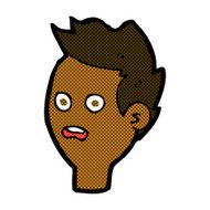 comic cartoon shocked man N16