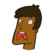 comic cartoon shocked man N17