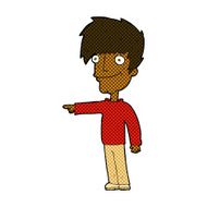 comic cartoon happy man pointing N11