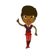 comic cartoon woman with idea N41