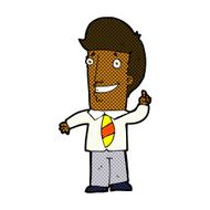 comic cartoon office man with idea N2