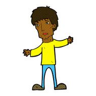 comic cartoon worried man N13
