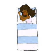 comic cartoon sleeping woman N2