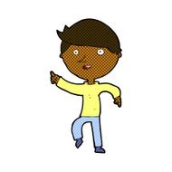 comic cartoon happy pointing N2