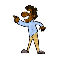comic cartoon man pointing and laughing N5