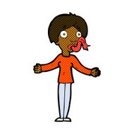 comic cartoon woman telling lies N2