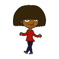 comic cartoon smug looking woman N2