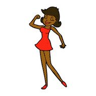 comic cartoon woman with can do attitude N2
