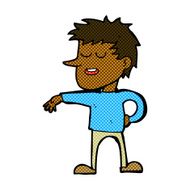 comic cartoon man making dismissive gesture N3