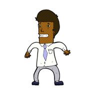 comic cartoon nervous businessman N2