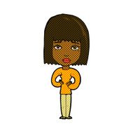 comic cartoon woman indicating self N2