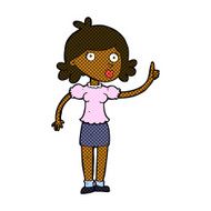 comic cartoon woman with idea N42