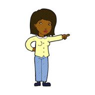 comic cartoon woman pointing N32