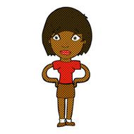 comic cartoon worried woman N11