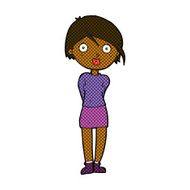 comic cartoon surprised girl N3