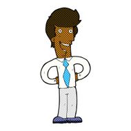 comic cartoon happy man N68