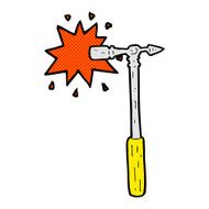 comic cartoon pin hammer N2