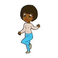 comic cartoon woman waving N52