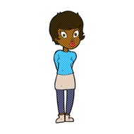 comic cartoon pretty woman N36