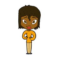 comic cartoon satisfied woman N2