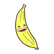 comic cartoon happy banana N2