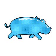 comic cartoon hippopotamus N2