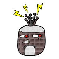 comic cartoon robot head N9