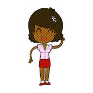 comic cartoon pretty woman with idea N13