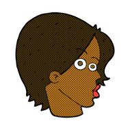 comic cartoon female face N23