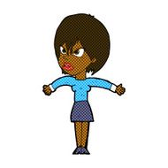 comic cartoon annoyed girl N3