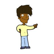 comic cartoon man pointing N28