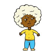 comic cartoon annoyed old woman N4