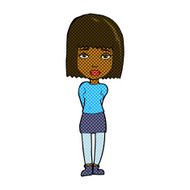 comic cartoon serious girl