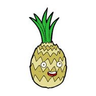 comic cartoon happy pineapple
