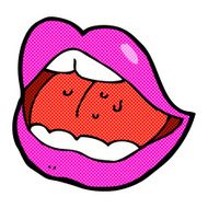comic cartoon pink mouth