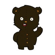cute comic cartoon black bear N2