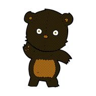 cute comic cartoon black bear N3