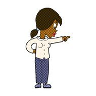comic cartoon enthusiastic woman pointing N2