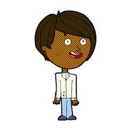 comic cartoon happy surprised boy N2