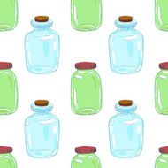 Hand drawn jars pattern