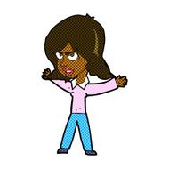 comic cartoon woman gesturing N5