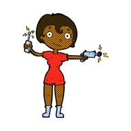 comic cartoon future space girl