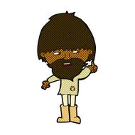 comic cartoon hippie man in wellington boots N2
