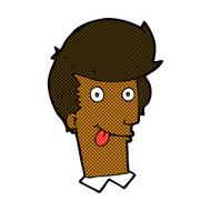 comic cartoon man with tongue hanging out N2